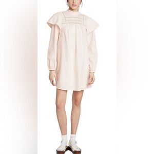 XS New Target Wild Fable Women's Light Pink Long Sleeve High Neck Poplin Dress